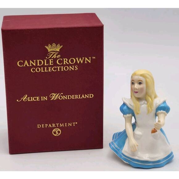 Dept 56 Candle Crown Alice in Wonderland Alice figurine VTG 2002 In Original Box - Picture 1 of 13